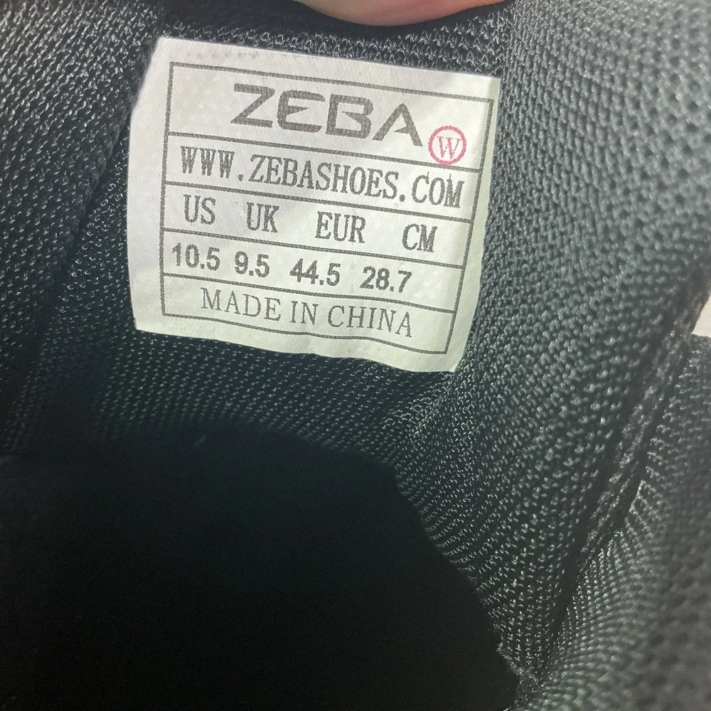 Zeba Shoes Men's 10.5W Wide Hands Free Lace Up Casual Walking Sneakers Black
